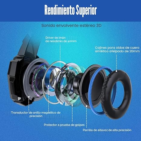 BENGOO G9000 Auriculares de diadema estéreo para juegos