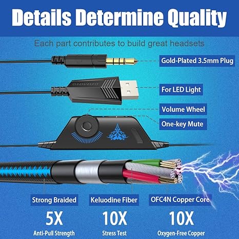 BENGOO G9000 Auriculares de diadema estéreo para juegos