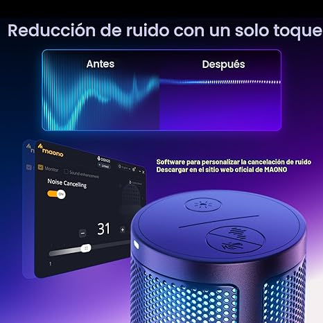 Micrófono USB Condensador Gamer para Streaming