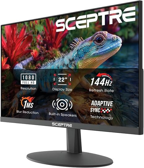 Sceptre E225W-FW144 Monitor Gaming 22" FHD 144Hz