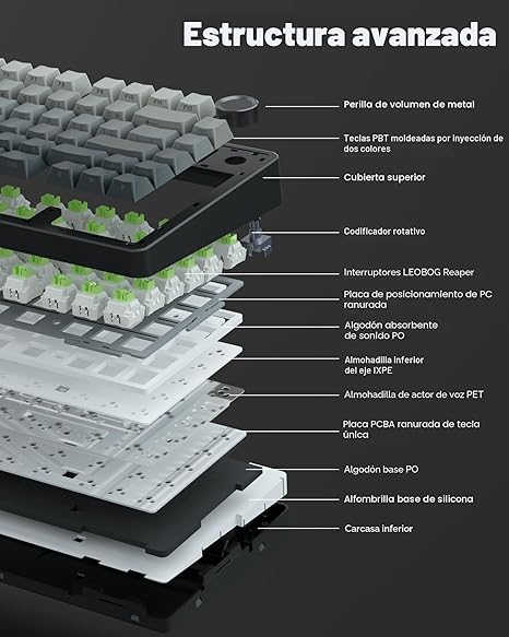 AULA Teclado mecánico inalámbrico F75 Pro