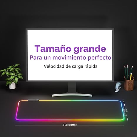 Mousepad XL RGB Gamer 900x400mm