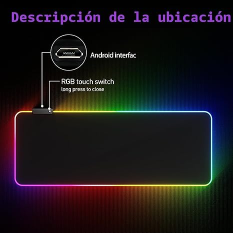 Mousepad XL RGB Gamer 900x400mm