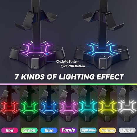 Soporte para Auriculares con Cargador USB