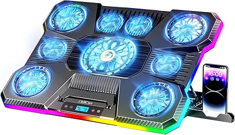 Cooling Pad Laptop Gamer con 6 Ventiladores RGB